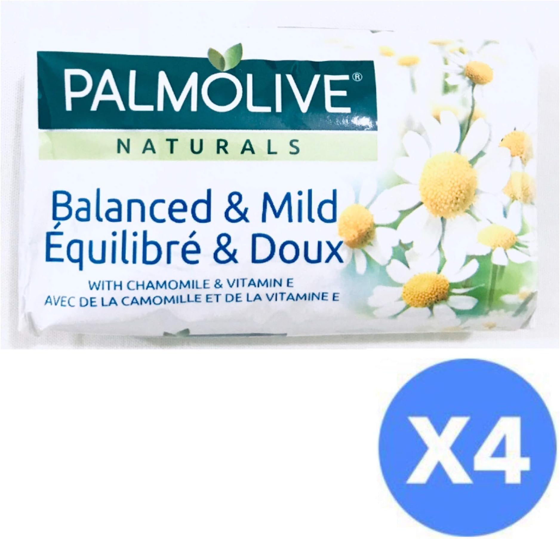 Palmolive Soap With Chamomile & Vitamin E - 90g x 4