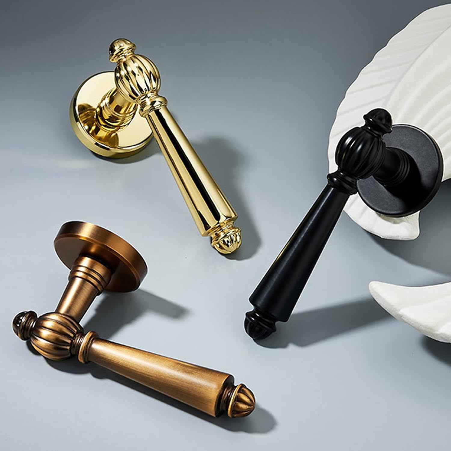 1セット 金属合金 ドアハンドルロック モダン ドアハンドル 住宅 セキュリティロックセット リフォーム&amp;セキュリティ強化用