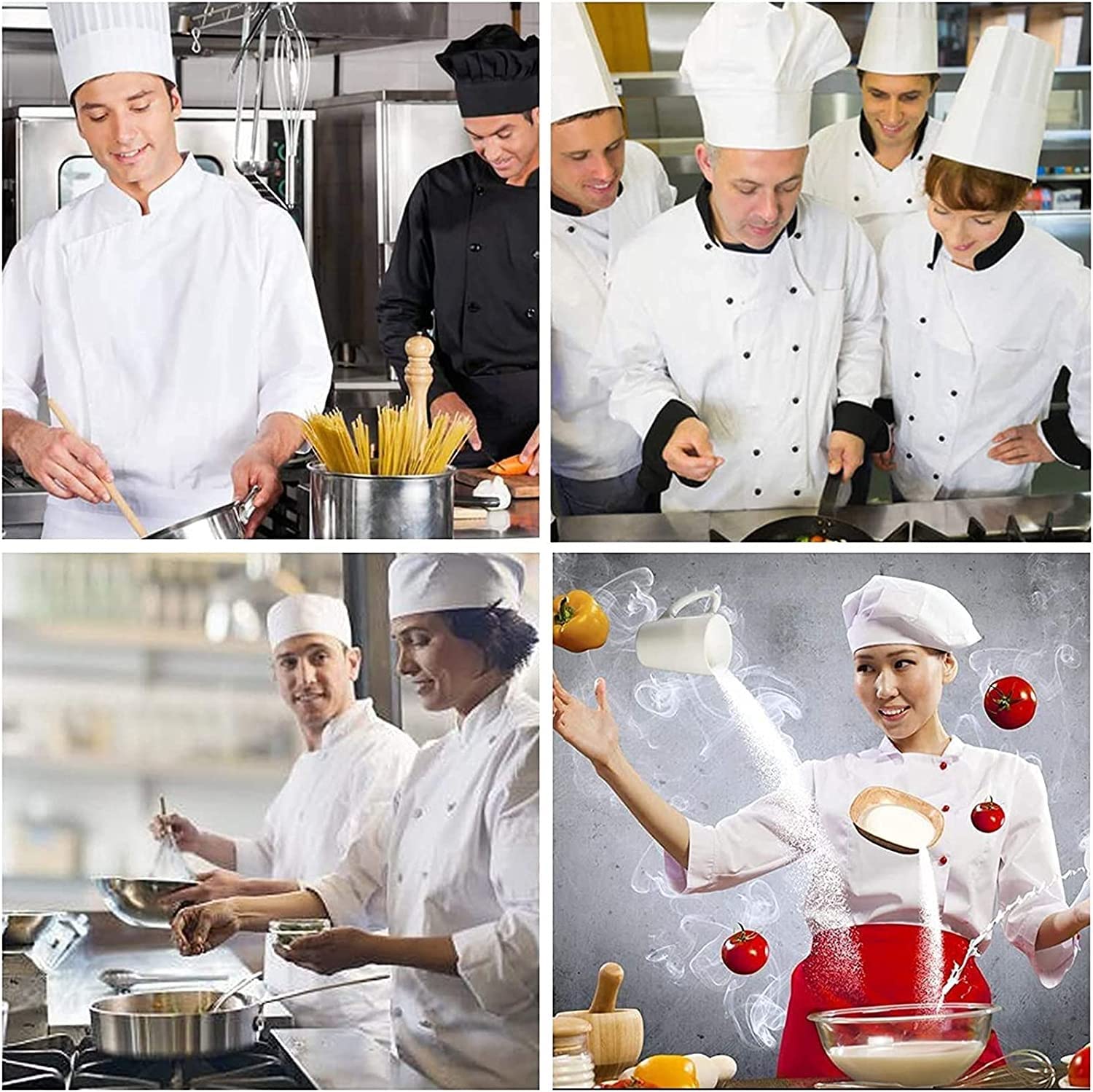 Uniforme eleganti per uomo e donna, unisex, a maniche corte, per ristorante, chef, cucina, da lavoro, a due file, per sushi, panetteria, caffetteria, cameriere, catering, servizio