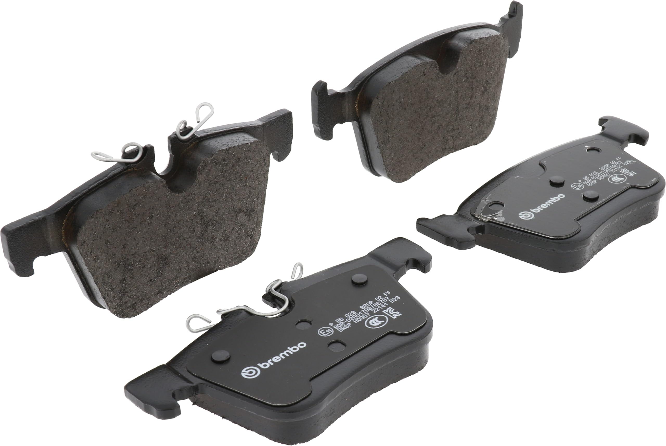 Brembo P 86 029 - Pastiglia Freno - Posteriore | Compatibile con: Jaguar E-PACE, F-PACE, XE, XF II, XF Sportbrake, Land Rover Discovery Sport, Land Range Evoque