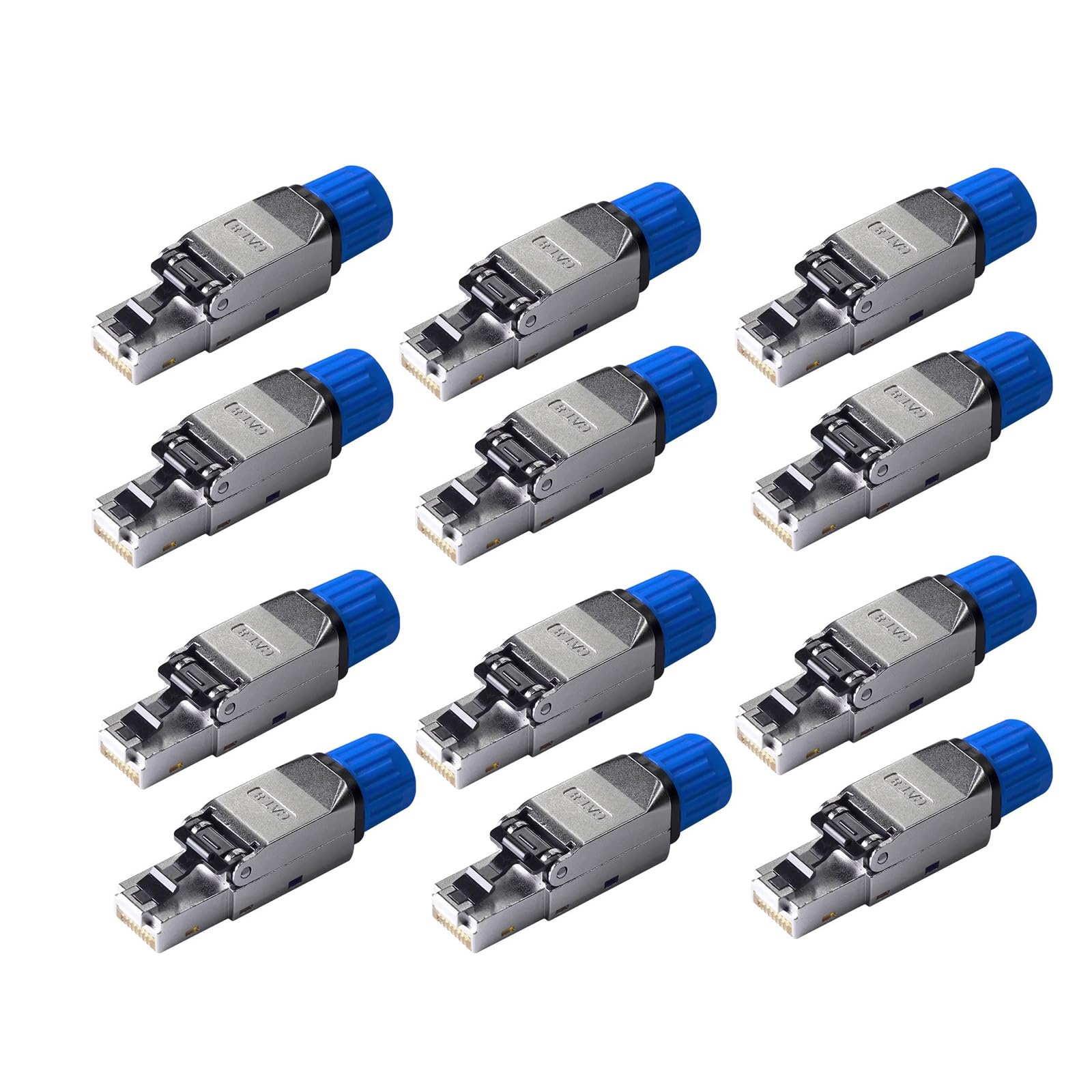 CAT8 RJ45 Stecker geschirmt werkzeuglos für CAT6A/7/8 26-23 AWG