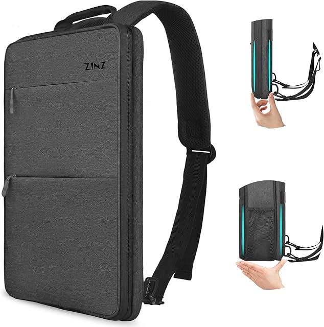 ZINZ Slim & Expandable Laptop Backpack 15 15.6 16 Inch Sleeve, Spill-Resistant Notebooks Bag Case for Most 14-16 Inch MacBooks Surface-Books Dell HP Lenovo Asus Computers, Dark Gray