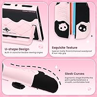 Vista 4 de Geekshare Protective Case Set Compatible with switch 2, PC Back Plate with Silicone Joysticks Covers, Includes 2 Thumb Grips, Waterproof Protection