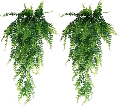 Fake Plants 2 Pack Hanging Artificial Plants Indoor Decoration