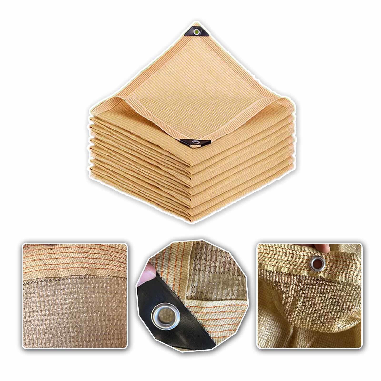 Voile d'ombrage pour serre de 9 x 9 m avec œillets – Housse d'ombrage respirante et perméable à l'eau pour protection solaire et coupe-vent – Idéal pour une utilisation dans le jardin (9 x 9 m)
