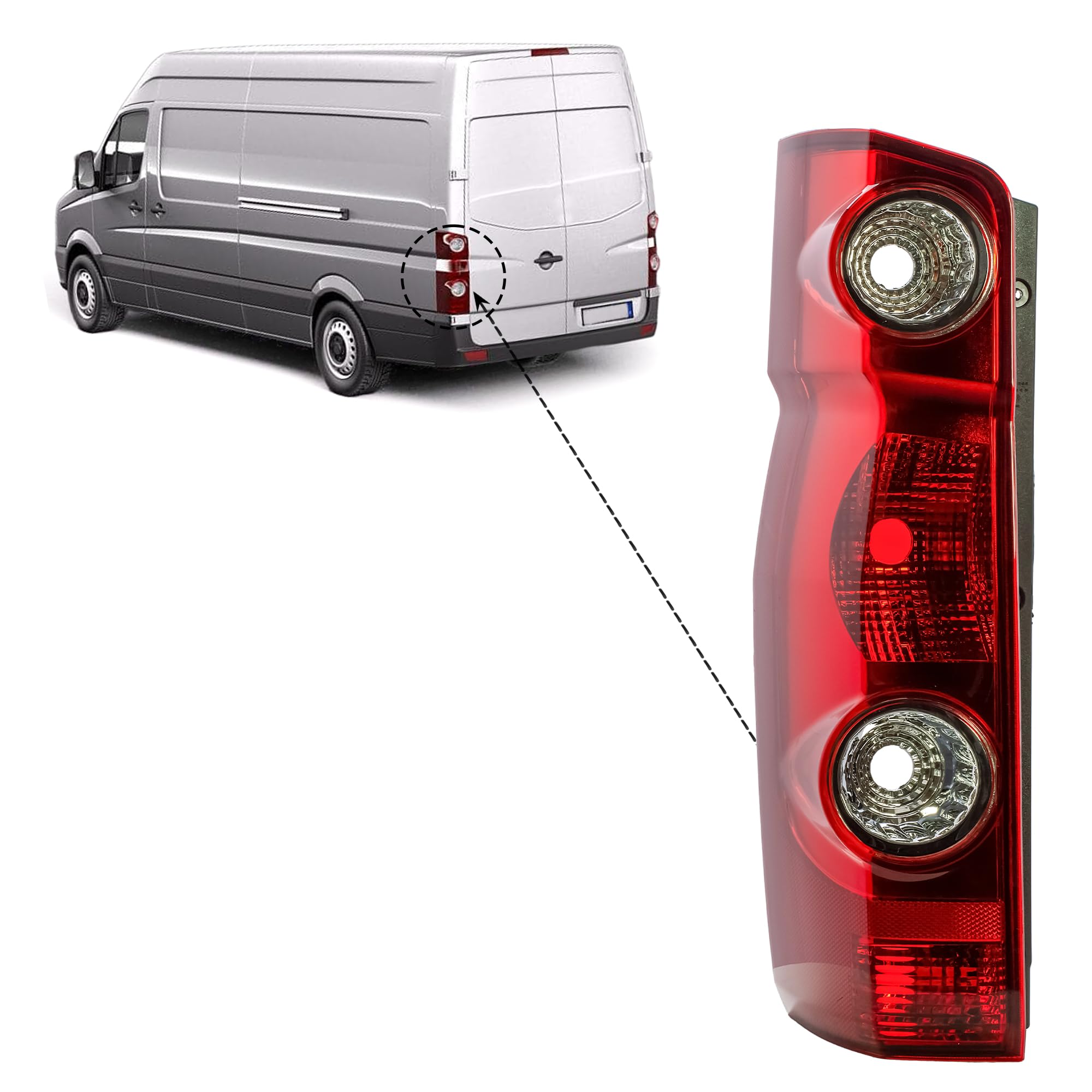 LONGLING Faro Trasero Izquierdo Luz Trasera Para VW Crafter 2006-2017