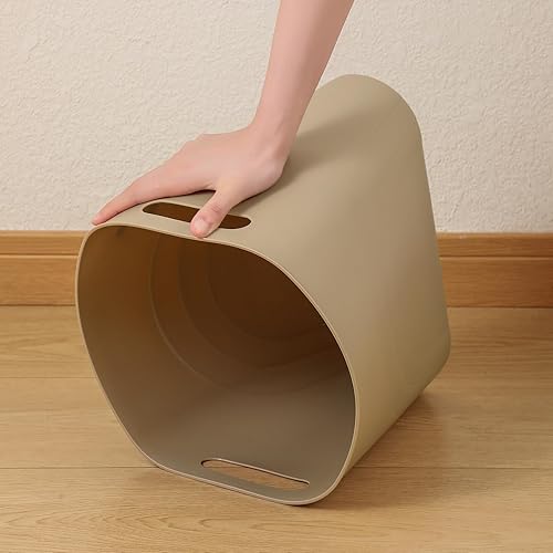 Miniatura 7 de rejomiik Cubo de basura pequeño de 3.5 galones, cesta de basura delgada de plástico con asas, contenedor para espacios estrechos, baño, dormitorio,