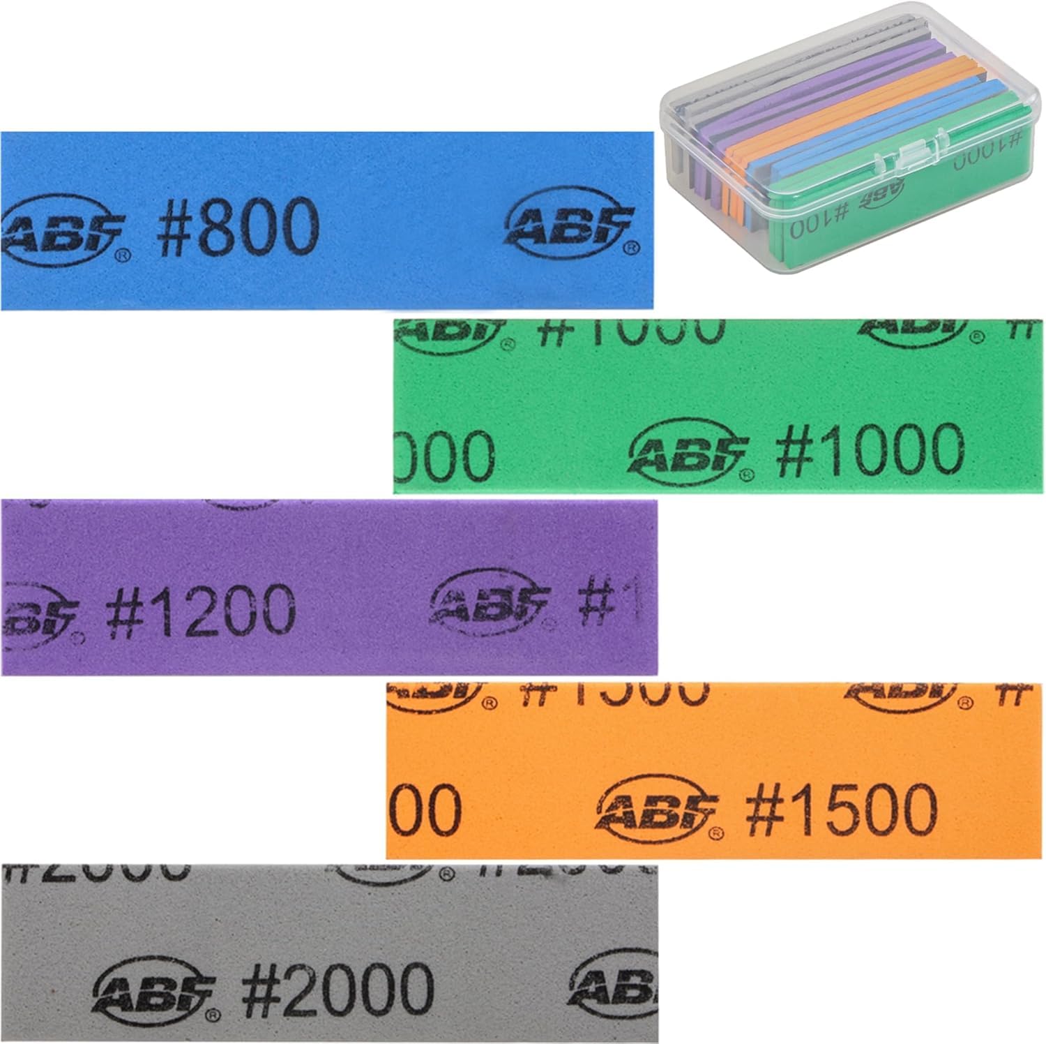 Set di spugne abrasive Yuenton 15 pezzi, carta vetrata 800-2000 grana per uso a umido e a secco, spugna flessibile per legno, plastica, stampi 3D, fai da te, modellismo