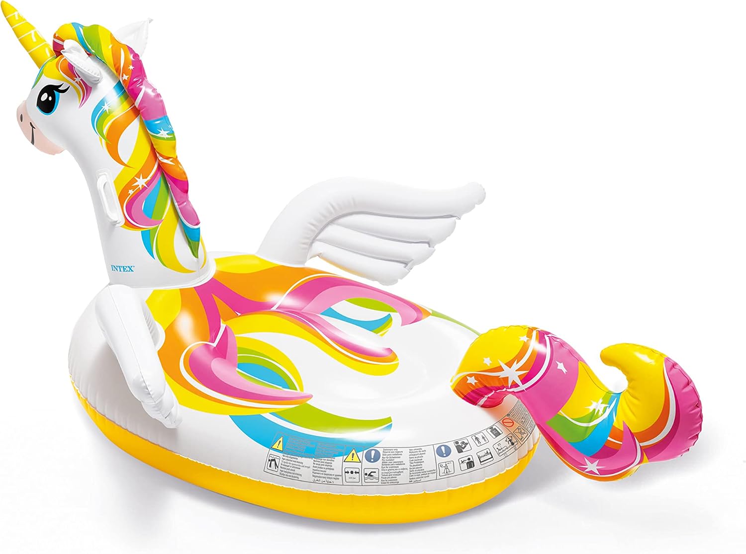 Intex Unicorn Inflatable Ride-On Pool Float, 79" X 55" X 38"