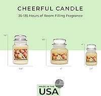 Vista 6 de A Cheerful Giver - Vela en tarro de vidrio perfumada de Macintosh recién pelado (24 onzas) con tapa y fragancia fiel a la vida, fabricada en Estados