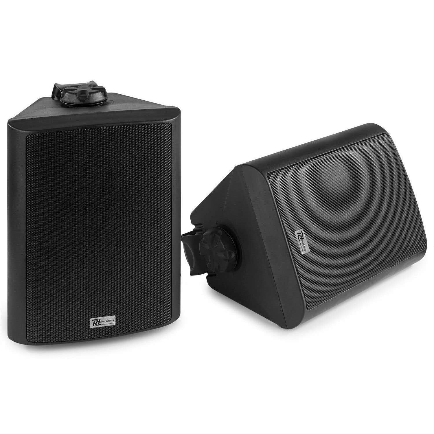 Power Dynamics BC65V - Lautsprecher Set 150 Watt, 100 Volt, 8 Ohm Innen- und Außenlautsprecher, Lautsprecher Boxen IP56, 2 Wege Speaker, In- Outdoor Speaker, Installationslautsprecher Schwarz