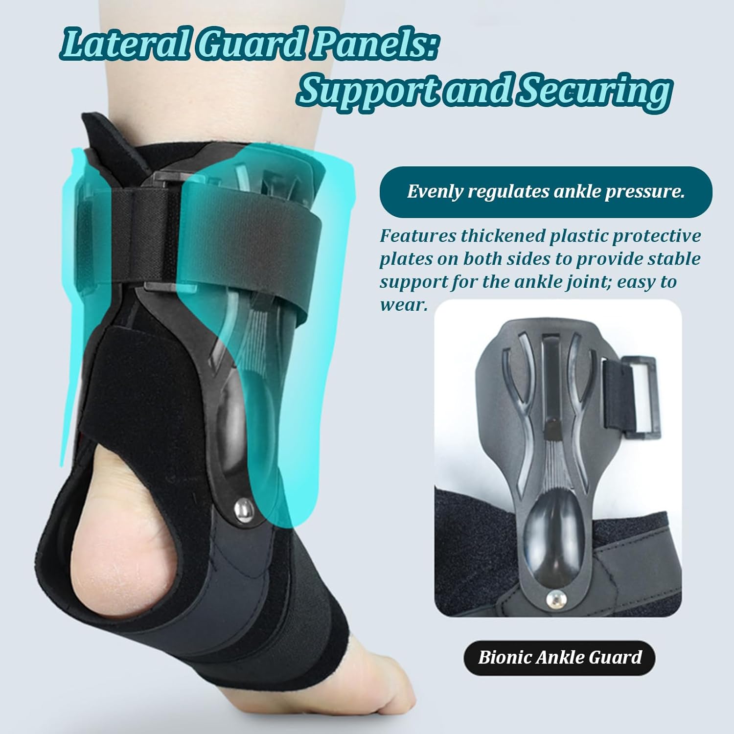 Ankle Brace for Men & Women - Breathable Ankle Support Brace, Adjustable Stabilizer for Running, Work, Sports, Upgraded Elastic One Size Fits All — Avoids Sizing Errors (One Pair)