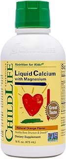 Liquid Calcium Supplement for Kids - Baby Calcium with Magnesium, Zinc, and Vitamin D3 - Orange Flavor, 16 fl oz (1 Pack)