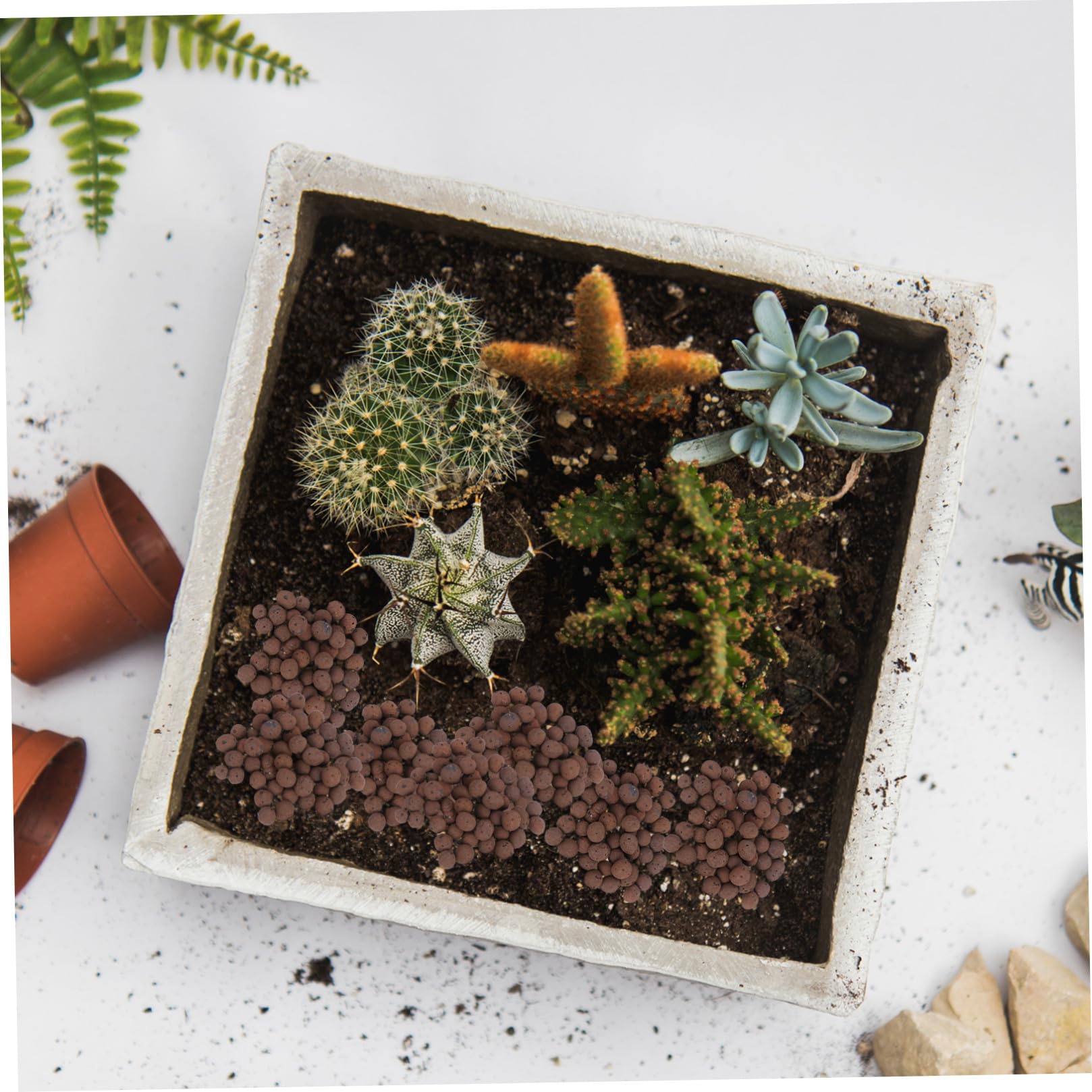 Abaodam 2taschen Blähton Blumentopf Dekoration Atmungsaktives Material Garten Werkzeug Blumen Pflanzen Zubehör Für Haus Büro Garten Blütenwachstum