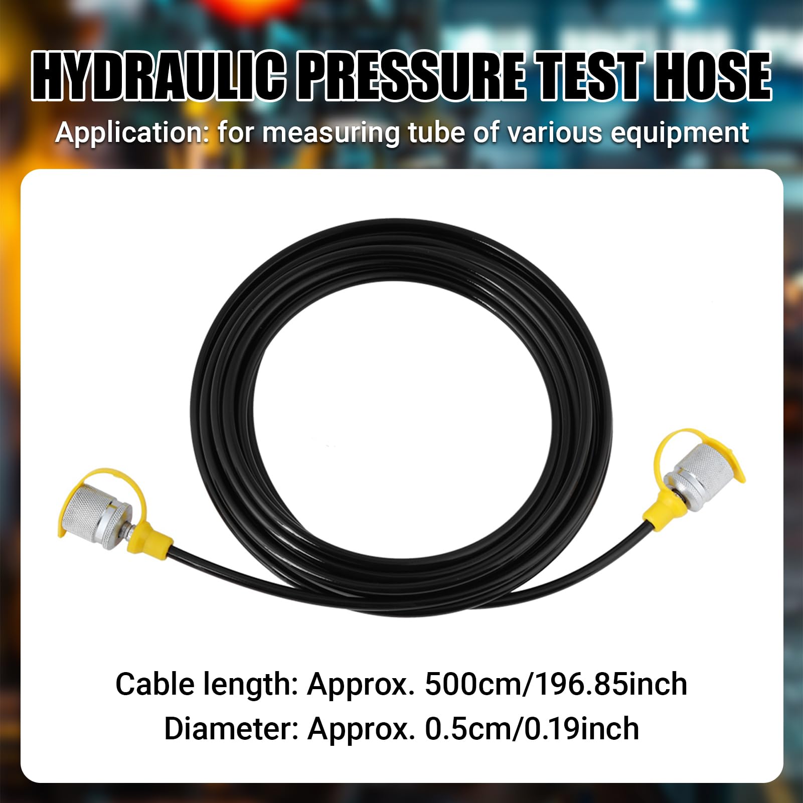 Manguera de prueba de presión hidráulica 5.0M/16.4FT M16-M16 hembra líquido negro para varios equipos de pruebas