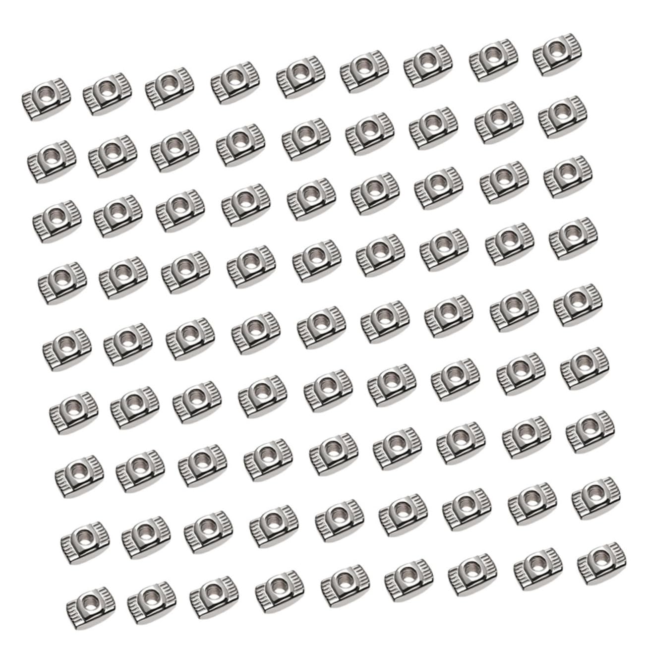 CIYODO 120pcs T-nut Kit EU Standard Aluminum Knurled Threaded Locking Nut Hexagon High Abrasion Resistance