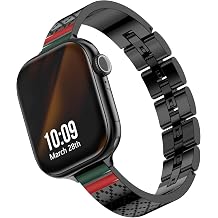 NewWays Thin Band Compatible with Apple Watch 38mm 40mm 41mm 42mm 44mm 45mm 46mm 49mm for Women, Slim Bracelet Designer Dressy Stainless Steel Metal Strap for iWatch Series 11 10 9 8 7 6 5 4 SE Ultra