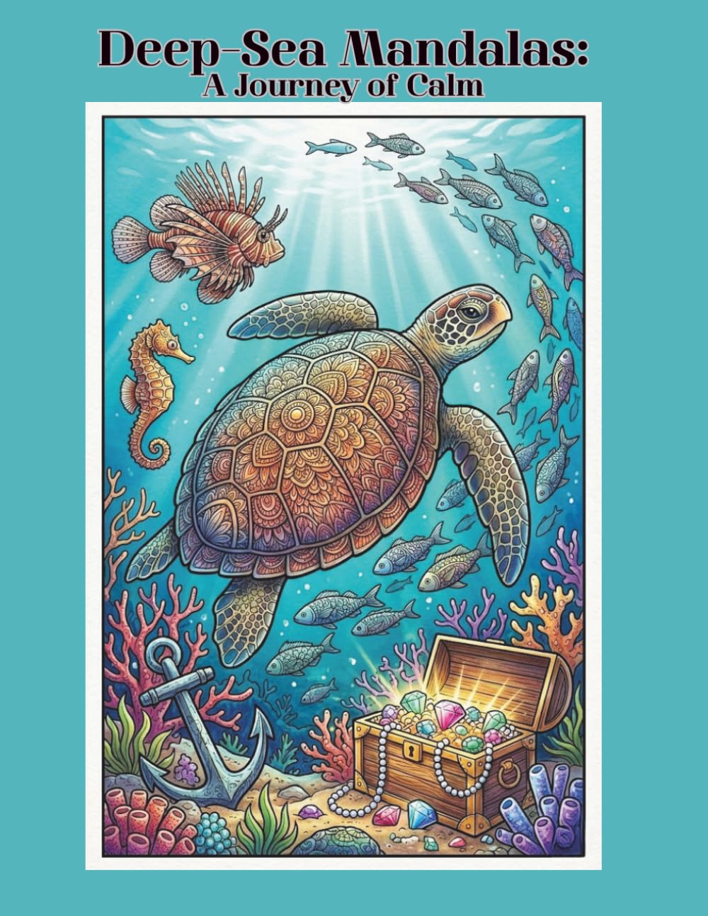 Deep Sea Mandalas: A Journey of Calm: An Adult Coloring Book Featuring Ocean Animals, Mythical Mermaids, and Relaxing Underwater Scenes for Stress Relief and Mindfulness