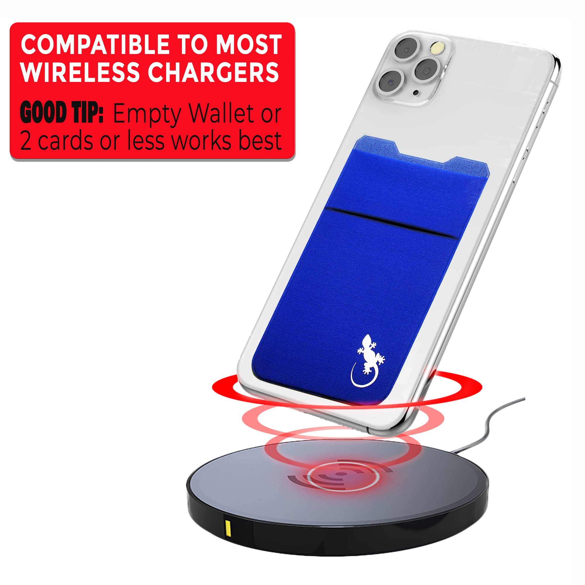 Gecko Travel Tech Double Pocket Adhesive Card Holder Cell Phone