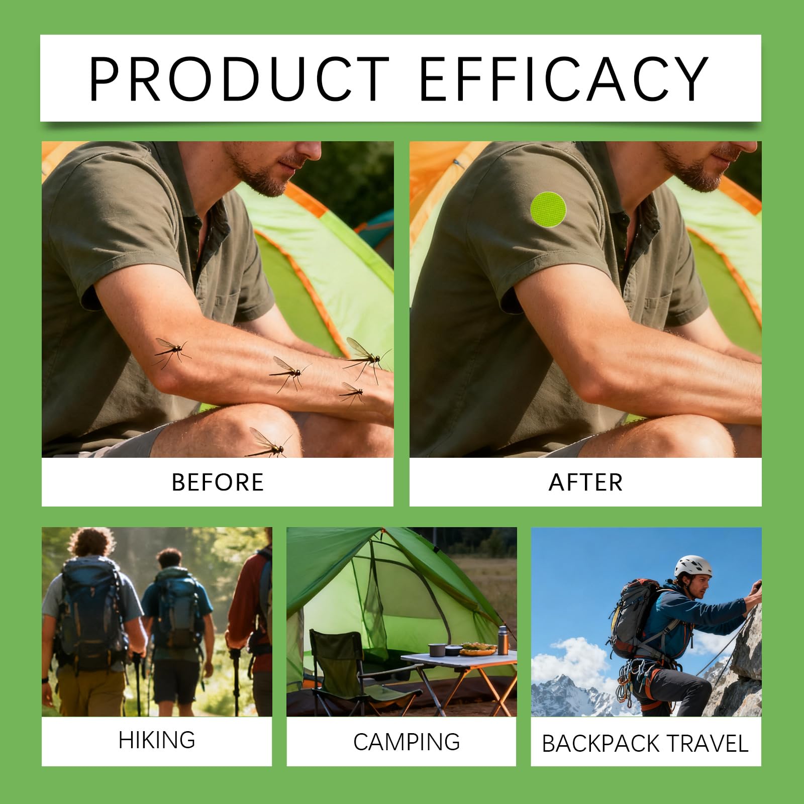 78 PCS Parche Repelente Mosquitos Previene Picaduras de Mosquitos,para Acampar al Aire Libre para Adultos y Niños