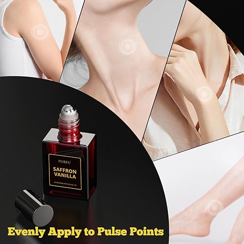 Miniatura 7 de PUREU Perfumes de feromonas para mujer, perfume de vainilla azafrán de larga duración, perfume de feromonas de 0.34 onzas líquidas/0.3 fl oz