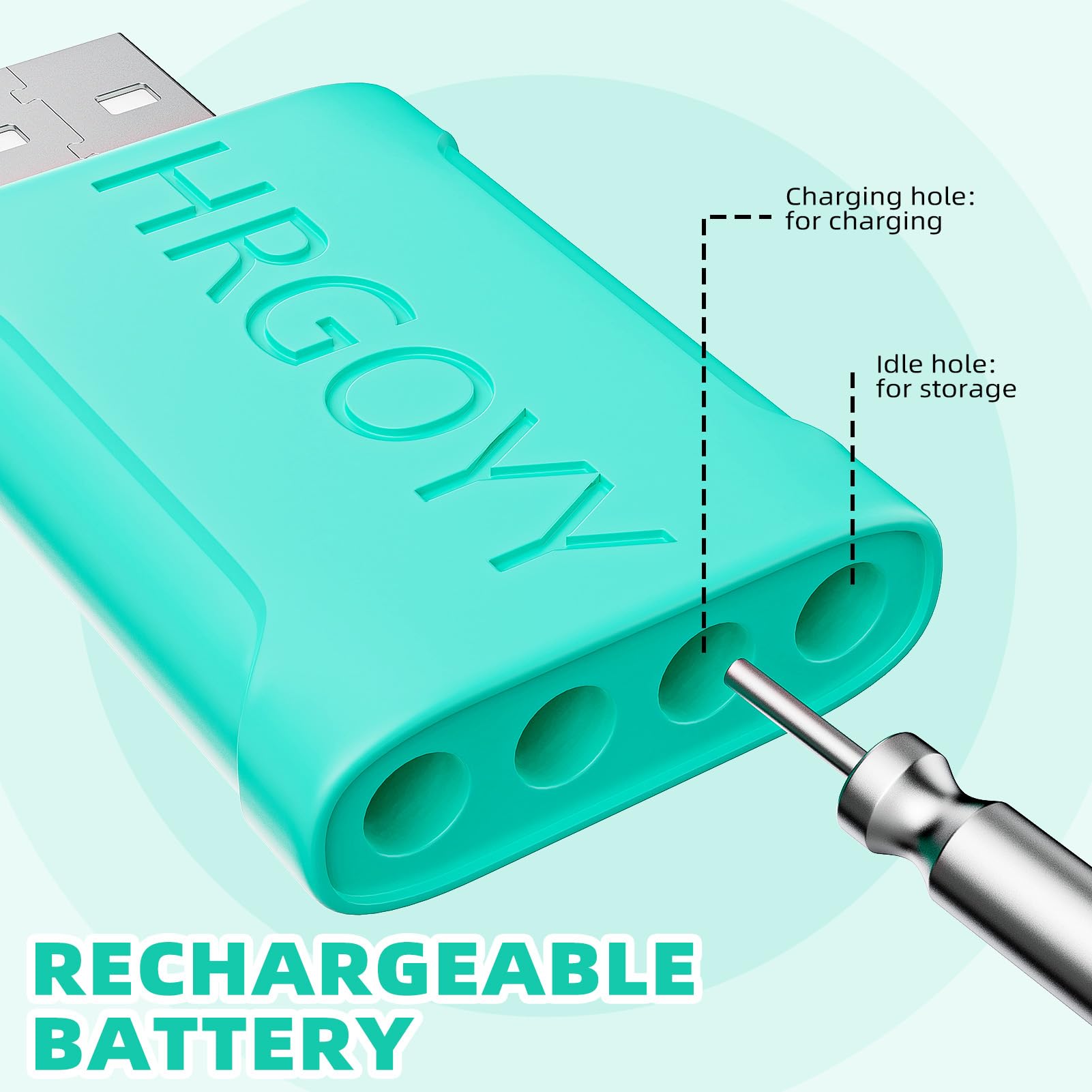 CR425 LED Batería recargable para campanas de alarma de pesca con cargador USB