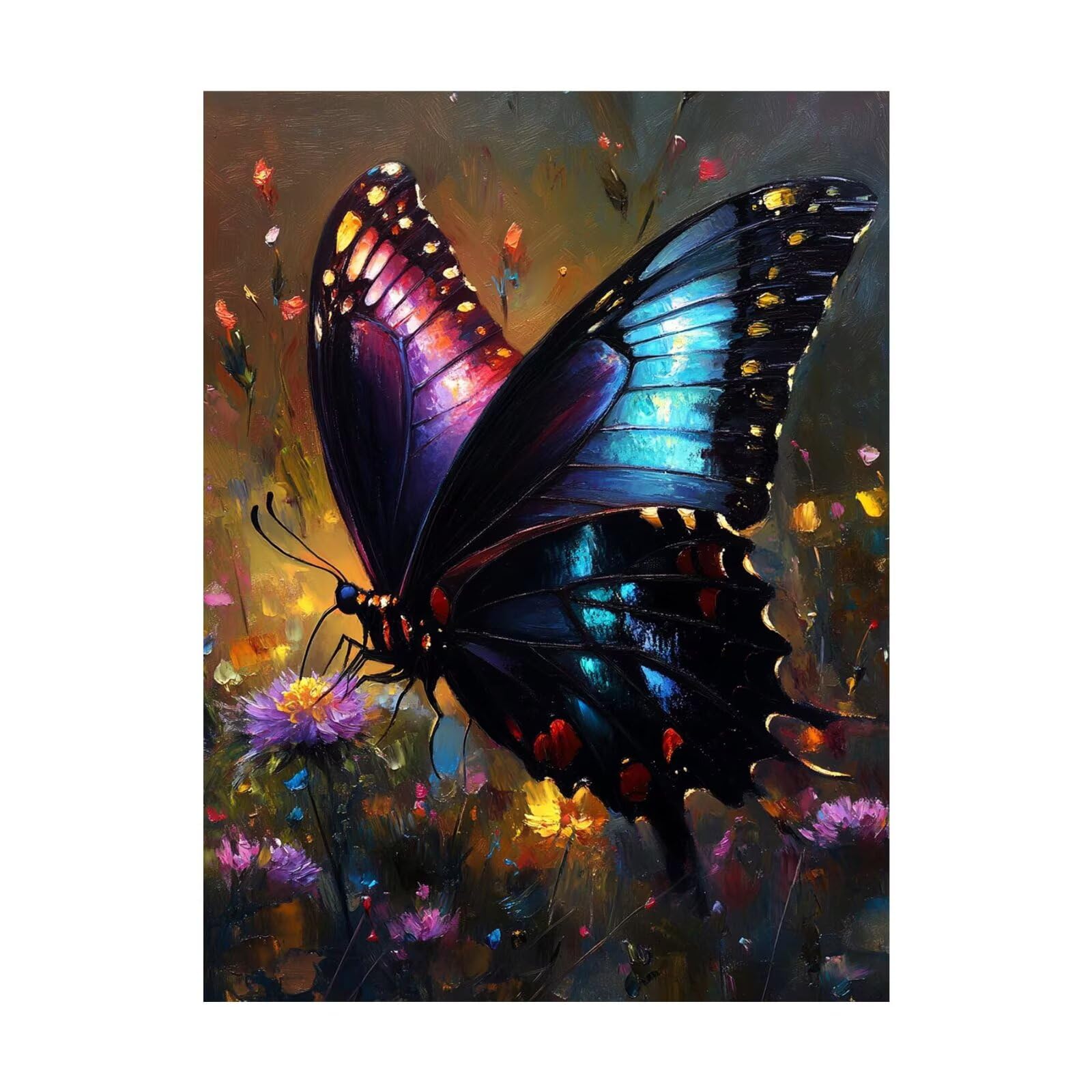 Malowanie po numerach, dla dorosłych, motyl do malowania po numerach, zestawy kwiatowe, hobby dla dorosłych i kobiet, artykuły plastyczne, 1166 cm, sztuka ścienna, kolorowe płótno do malowania