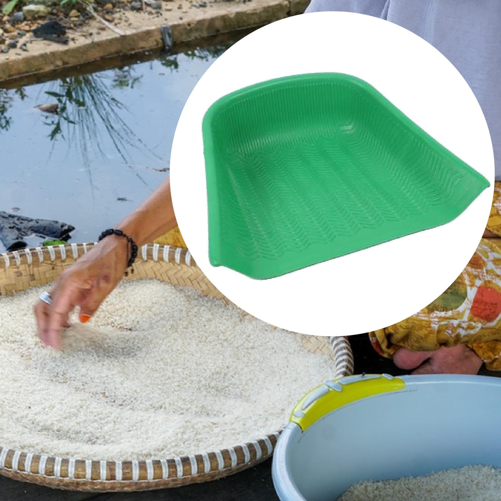 Baoblaze Dustpan Farm Tool Multifunctional Large Reusable Convenient Gardening Tool for Industrial Garage Shop Agricultural Household, Green