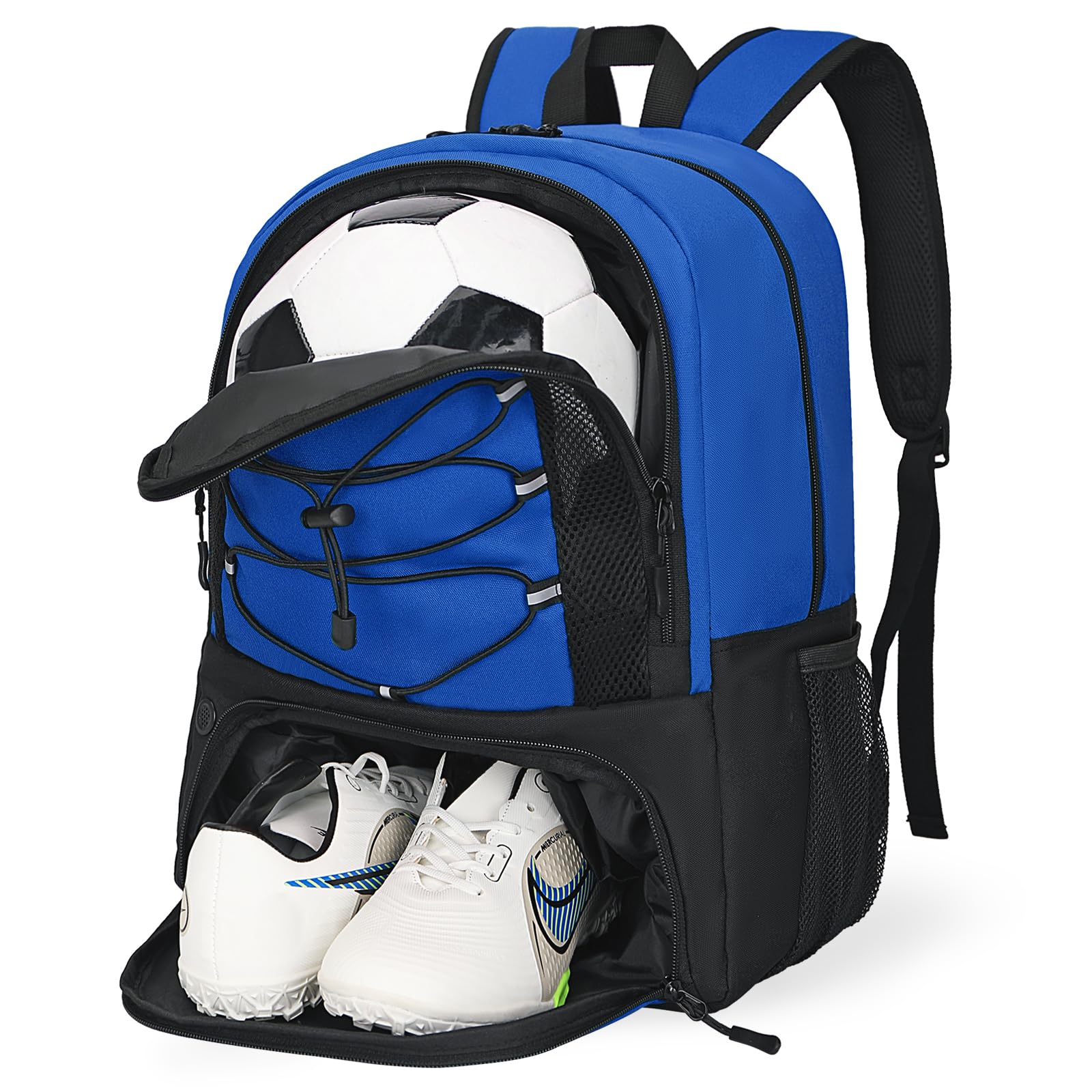 Goloni Soccer Bag, Basketball Bag with Ball Compartment & Shoe Compartment,Large Soccer Backpack for Basketball,Gym，Football