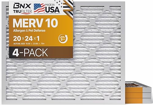 Miniatura 153 de BNX TruFilter - Filtro de aire 14 x 25 x 1 MERV 8, electrostático plisado para defensa contra polvo y mascotas, para aire acondicionado, HVAC