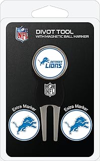 Team Golf NFL Divot Tool with 3 Golf Ball Markers Pack, Markers are Removable Magnetic Double-Sided Enamel