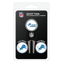 Team Golf NFL Divot Tool with 3 Golf Ball Markers Pack Markers are Removable Magnetic Double-Sided Enamel