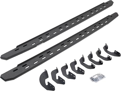 Go Rhino RB30 Slim Running Boards & Brackets | Galvanized Steel, Protective Bedliner Coating | 69641687ST | Fits 2007-2021 Toyota Tundra Crew Max Pickup