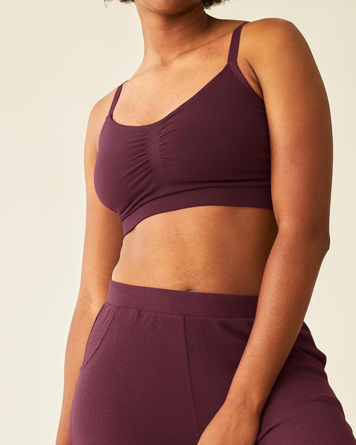 Kindred Bravely Sublime Sleep Pumping Bra Hands Free, Adjustable Pumping & Nursing Bra with EasyClip for All Breast Pumps (Deep Burgundy, Small Busty) - Image 2