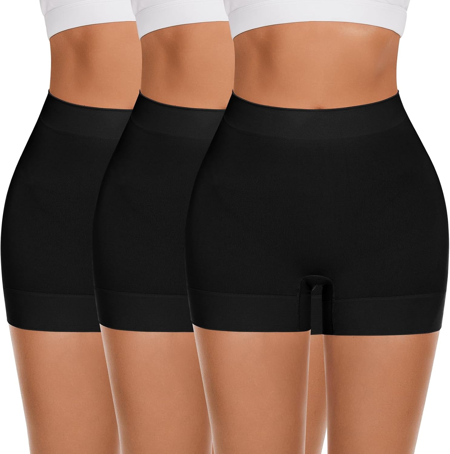 FRESBEIT Slip Shorts for Women Under Dress,Boyshorts Panties Anti Chafing Boyshorts Smooth Shapewear Shorts