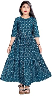 Glamup New Digital Printed Cotton Style Gown for Girls Maxi Dress Price In India