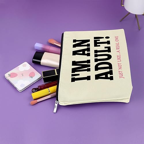 Miniatura 6 de Sazuwu Regalos de cumpleaños número 18 para hija bolsa de maquillaje, Negro y Beige