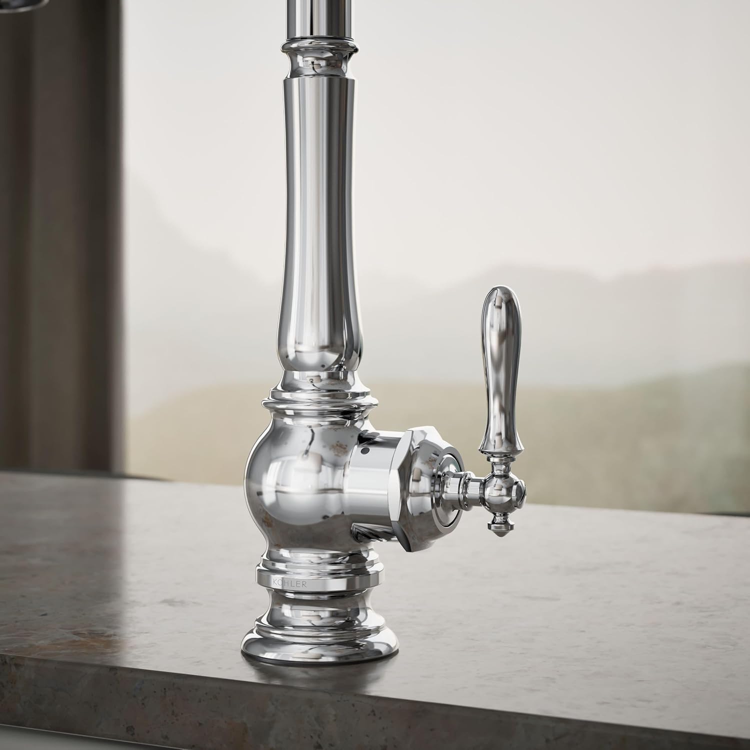 KOHLER Artifacts Kitchen Faucet with Pull Down Sprayer, Touchless Faucet, Kitchen Sink Faucet, Polished Chrome, K-29709-CP
