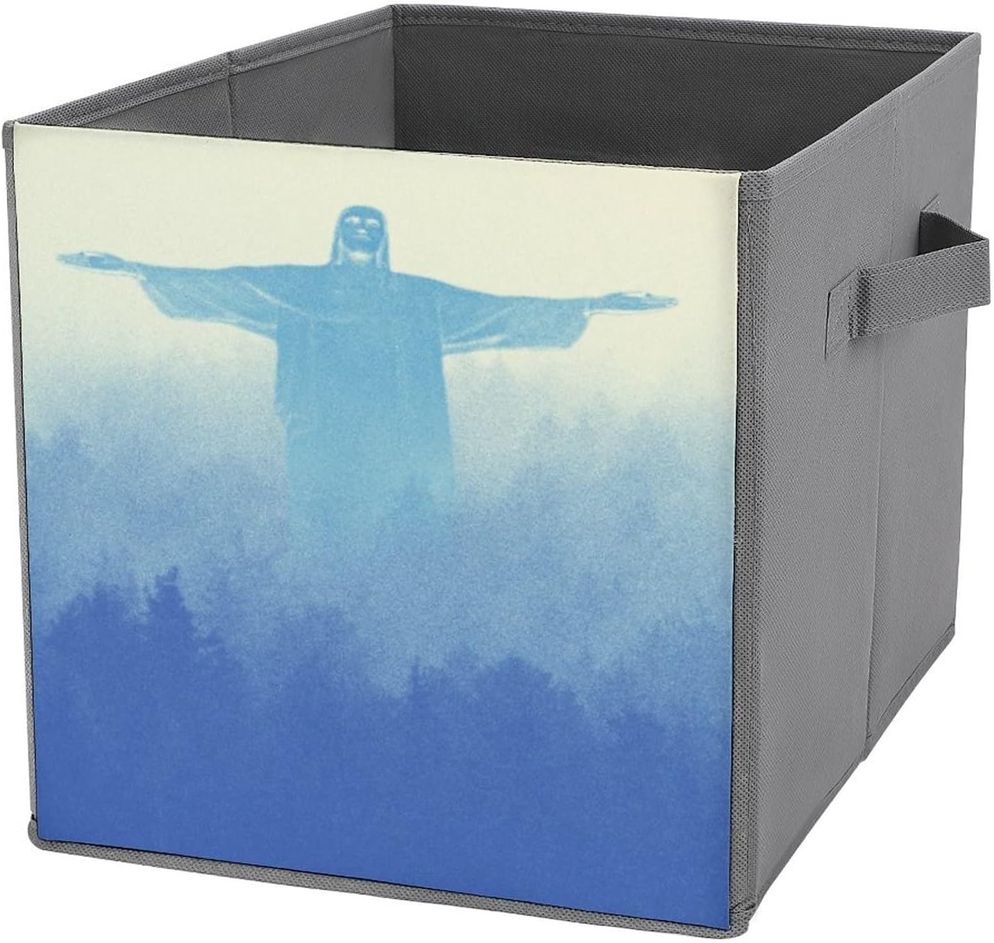 American Fabric Storage Box with Lids [3 Pack] Foldable