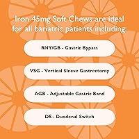 Vista 4 de Celebrate Vitamins Suplemento de hierro con vitamina C, 45 mg de hierro, 60 mg de vitamina C, vitaminas bariátricas para pacientes con WLS, cirugía