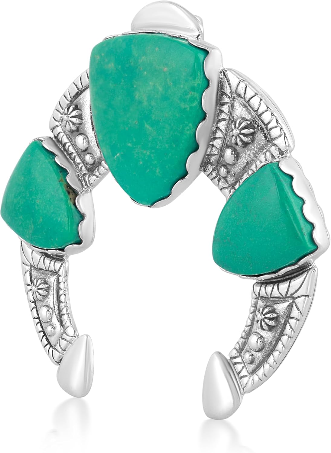 American West Jewelry Sterling Silver Women's Pendant Enhancer Choice of Gemstone Color Naja Design