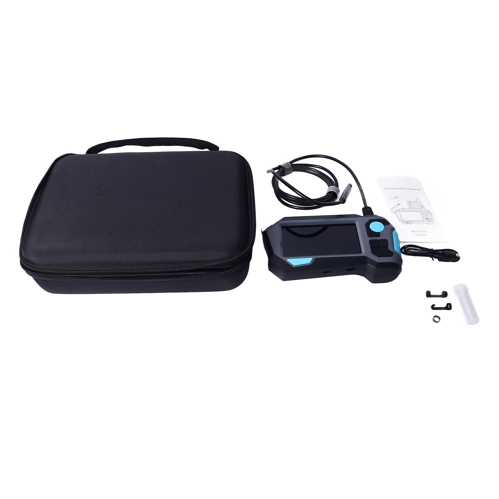 Telecamera per Ispezione Tubi con Rotazione di 720° e Doppia Lente da 8 Mm - Endoscopio Impermeabile IP68 con 4,5" S N