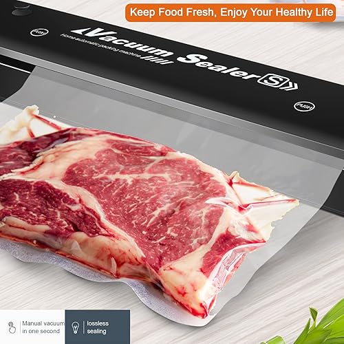 Miniatura 4 de Sellador al vacío para conservación de alimentos/sellador de alimentos al vacío para el hogar, aire de vacío automático para frascos con válvula de