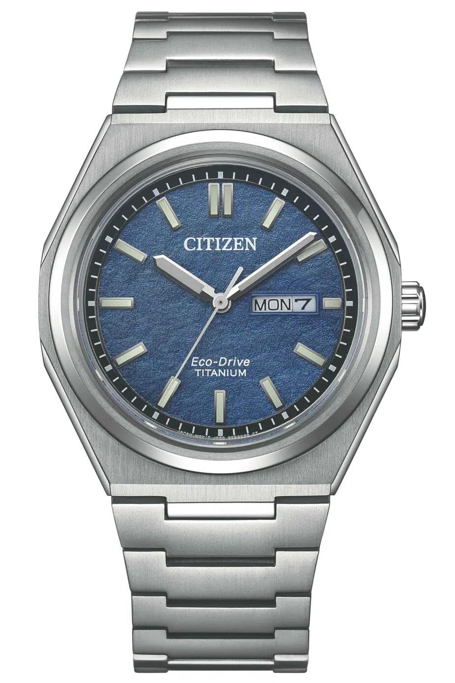 Citizen Men's Analogue Japanese Quartz Watch with Titanium Strap AW0130-85LE, Silver, bracelet