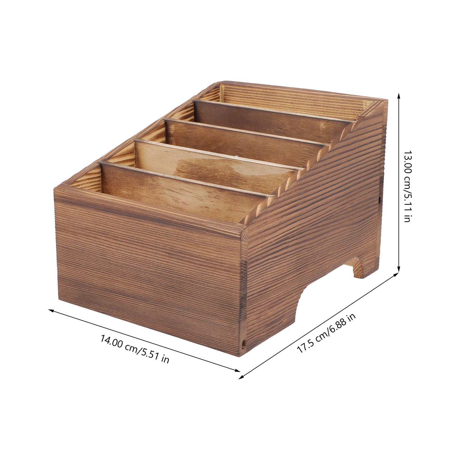 Gatuida Caja Organizadora de Madera Diseño Retro y Compartimentos Múltiples para Teléfonos y Material de Oficina, Adecuado para Escritorio y Sala de Reuniones