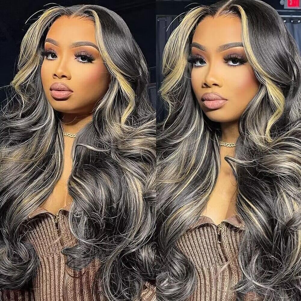 100% blonde balayage  human hair lace wig! 28 in 28 Inch Blonde Lace Front Wig Human Hair Bone Straight Human  main image 3