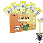 AOKE Portable Toilet Powder, 100 Pack Poo Gel Lavender scent for Camping Eco Absorbent Gel Liquid Waste Gelling and Deodorizing Powder, Emergency Toilet Waste Treatment for Outdoor Camping Hiking