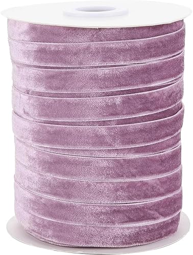 CABODYALS Rouleau de Ruban de Velours Fin Rose Ancien de 50 m X 3/8 pouces Vinta