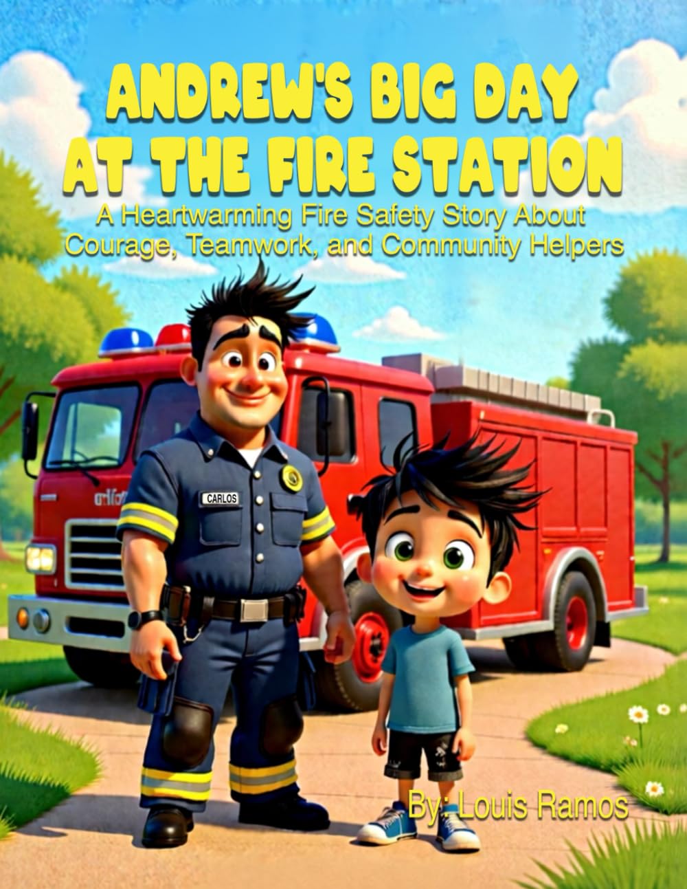 Andrew's Big Day at the Fire Station: A Heartfelt Children’s Story About Firefighters, Teamwork, and Helping Others: A Kids’ Picture Book About Fire Safety, Bravery, and Real-Life Heroes