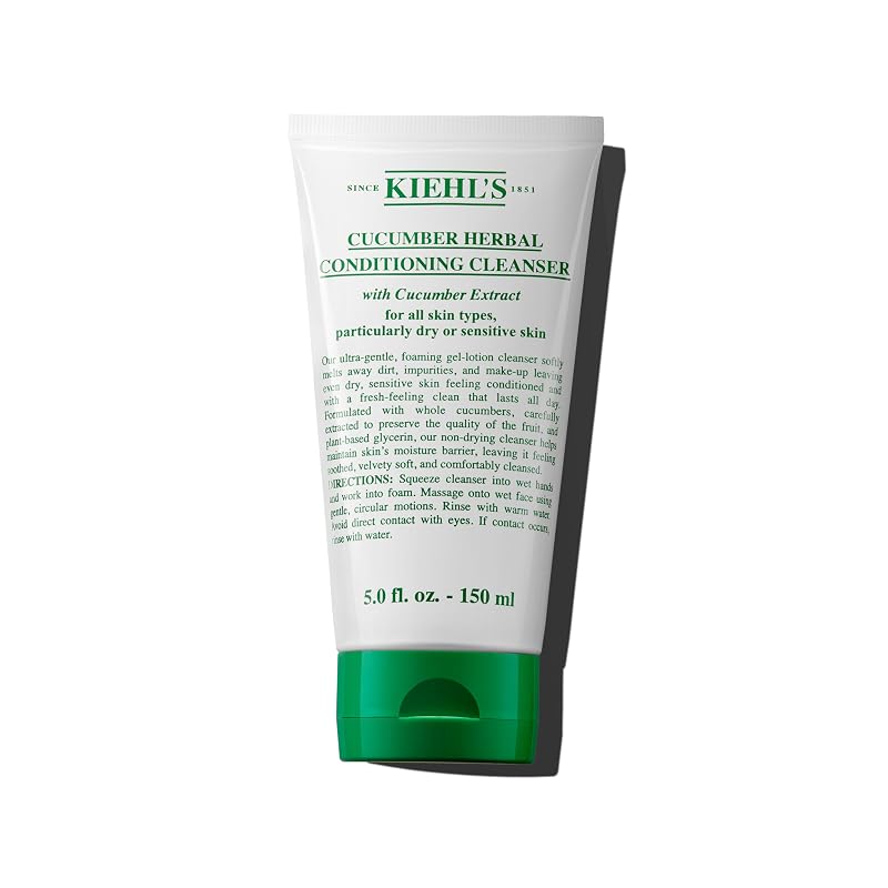 Kiehl's Cucumber Herbal Cleanser Limpador Facial em Gel com Extrato de Pepino, 150 mL